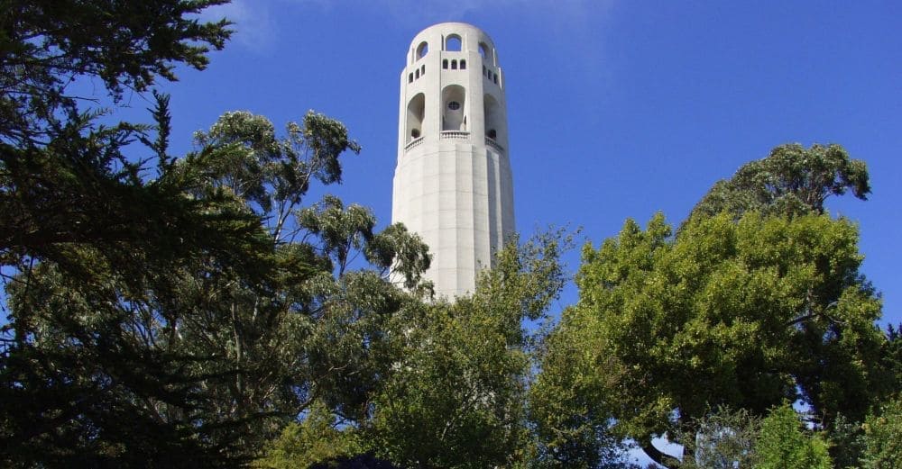 Der Coit Tower Sehenswürdigkeiten in San Francisco